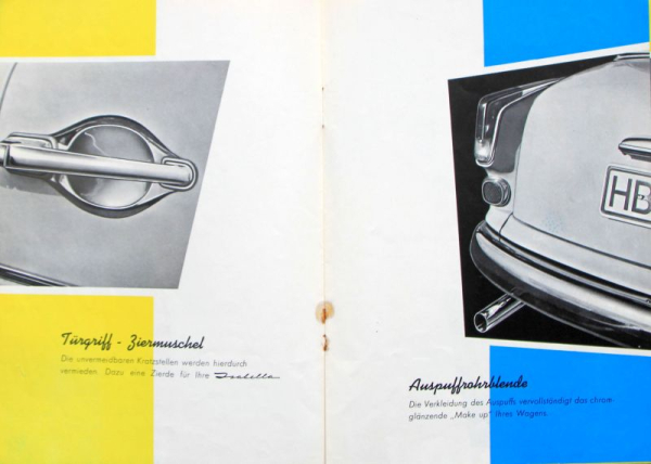 Borgward Isabella Accessoires-Program 1960 Carbrochure + pricelist (10034)